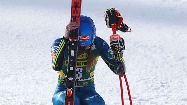 Mikaela Shiffrin weinte nach ihrem Sieg vor Freude.