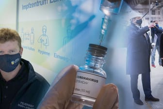 Impfzentren in Hamburg und Lahnstein (Bildcollage t-online): In Deutschland läuft bald die größte konzentrierte Impfaktion der Bundesrepublik an.