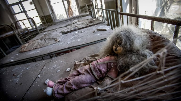 Ein verlassener Kindergarten in Tschernobyl nahe dem havarierten Atommeiler: Die Ukraine will Objekte aus dem Katastrophengebiet in das Unesco-Welterbe aufnehmen lassen.