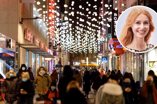 Passanten zur Weihnachtszeit: Trotz Lockdown freuen sich die meisten auf die Weihnachtstage.