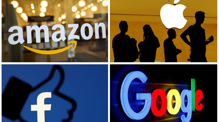 Amazon, Apple, Facebook und Google: Die einflussreichen US-Konzerne werden oft auch als GAFA-Gruppe bezeichnet.