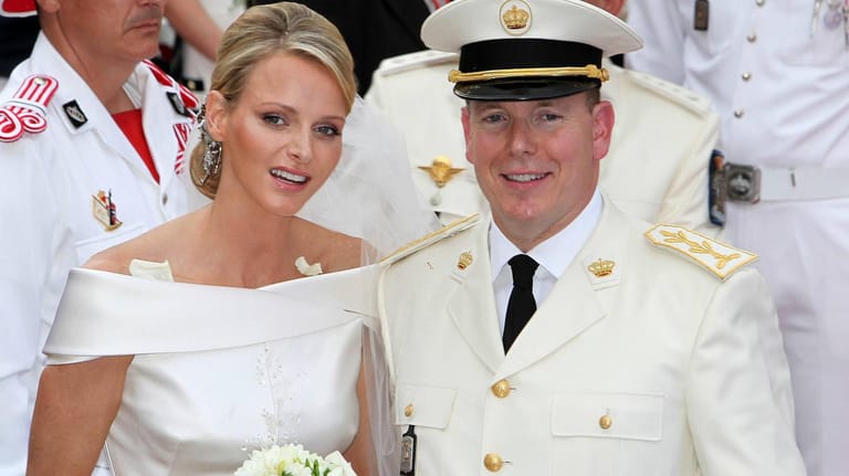 Juli 2011: Charlène und Albert von Monaco am Tag ihrer Hochzeit.