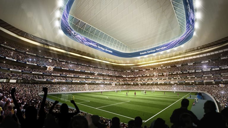 Estadio Santiago Bernabeu: Die ikonische Heimstätte Real Madrids soll nach dem Umbau das "schönste, modernste und beste Stadion der Welt" sein.