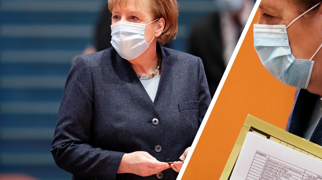 Kanzlerin Angela Merkel: Laut Dokument geht sie offenbar von einer Impfbereitschaft in Deutschland von rund 68 Prozent aus.