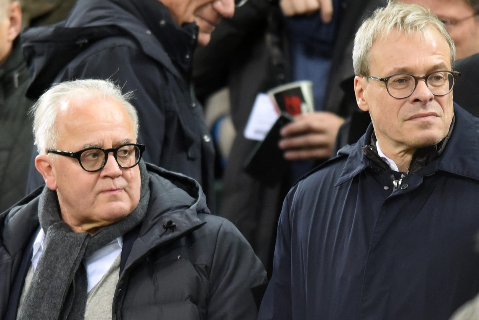 DFB Präsident Fritz Keller und DFL-Aufsichtsratschef Peter Peters (re.): Peters ist zugleich auch Vizepräsident des DFB.