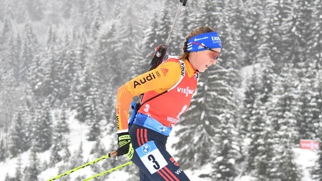 Franziska Preuß möchte beim Biathlon in Hochfilzen für einen Erfolg sorgen. Franziska Preuß möchte beim Biathlon in Hochfilzen für einen Erfolg sorgen.