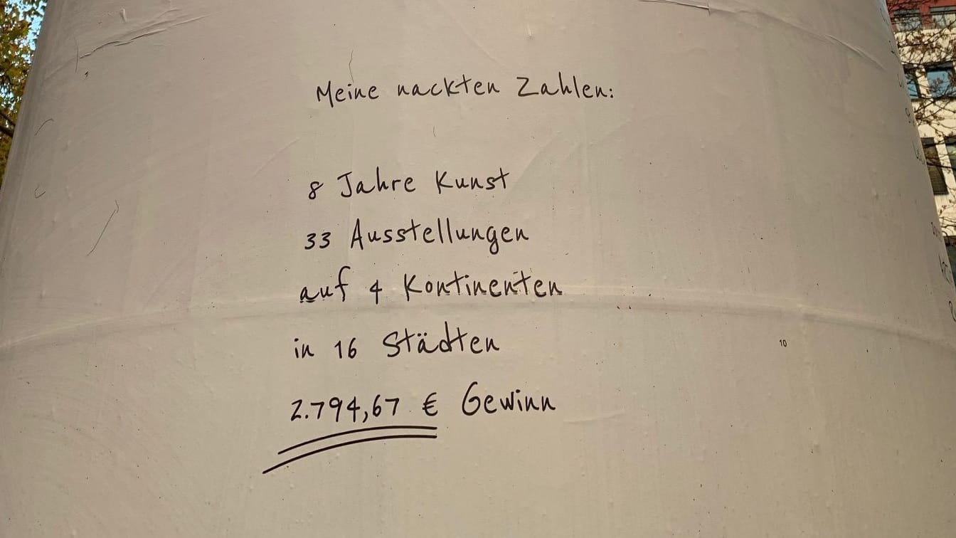 Dawid Liftingers Litfaßsäule in Köln