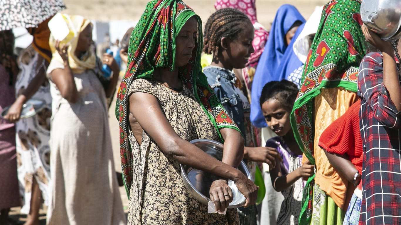 Äthiopische Geflüchtete im Sudan: Tausende sind hier in den vergangenen Wochen angekommen.