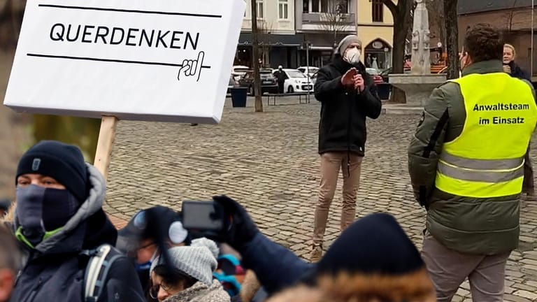 Im Video: Ex-"Querdenker"-Partner stört Demo – und erhält Morddrohungen