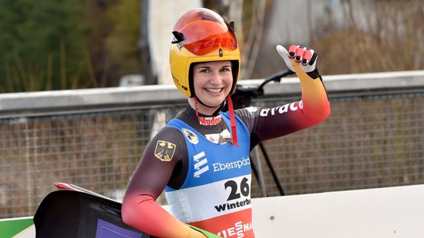 Rodlerin Julia Taubitz siegte in Winterberg.