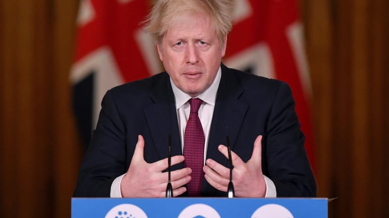 Der britische Premierminister Boris Johnson: "Wenn das Virus seine Angriffsmethode ändert, müssen wir unsere Verteidigungsmethode ändern".