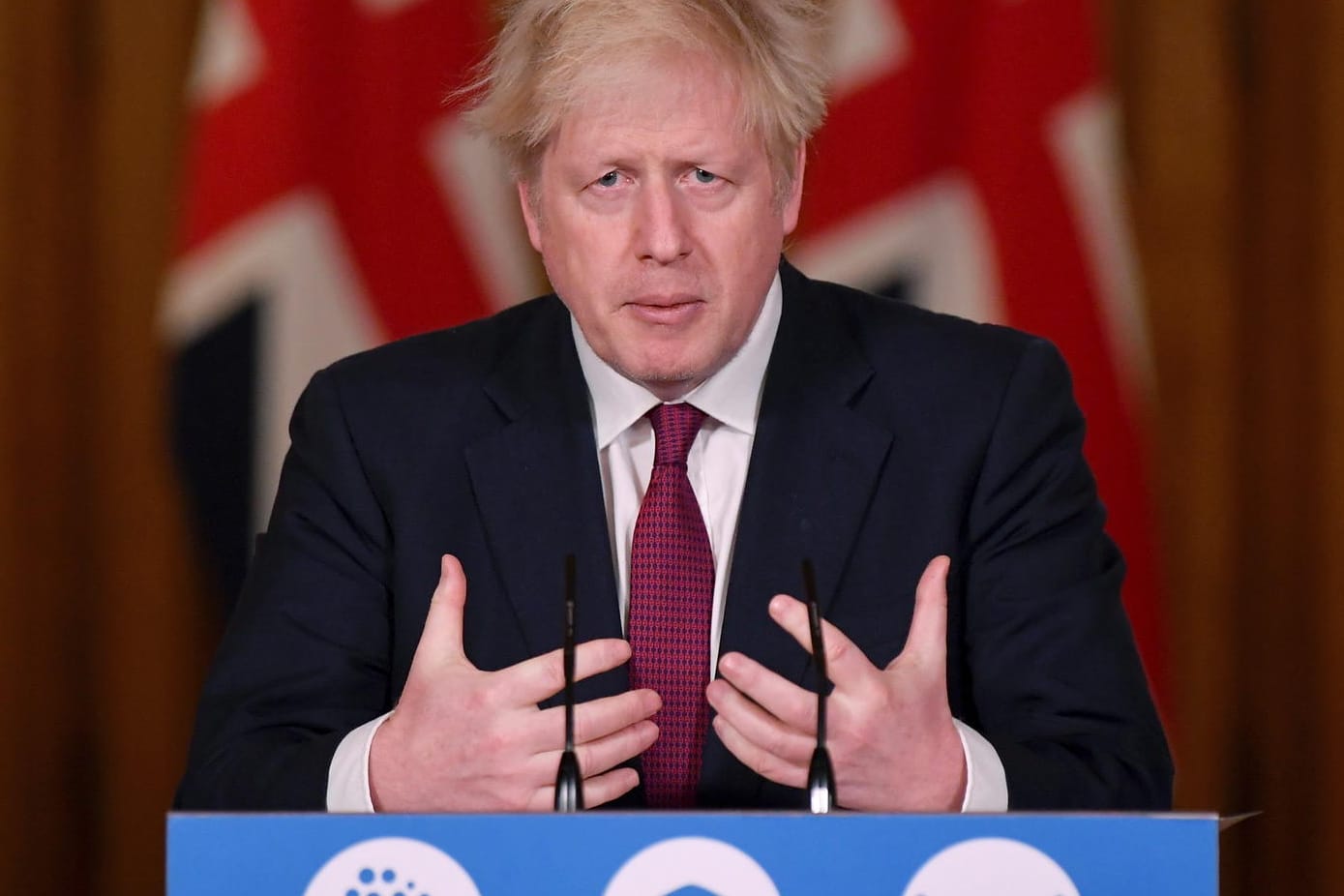 Der britische Premierminister Boris Johnson: "Wenn das Virus seine Angriffsmethode ändert, müssen wir unsere Verteidigungsmethode ändern".