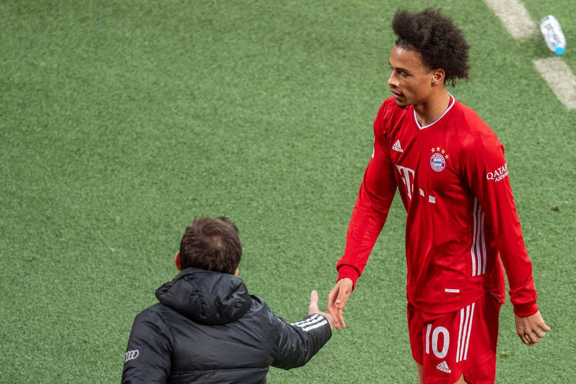 Leroy Sané bei seiner Auswechslung: Das Spiel in Leverkusen war ein gebrauchtes für den Nationalspieler.