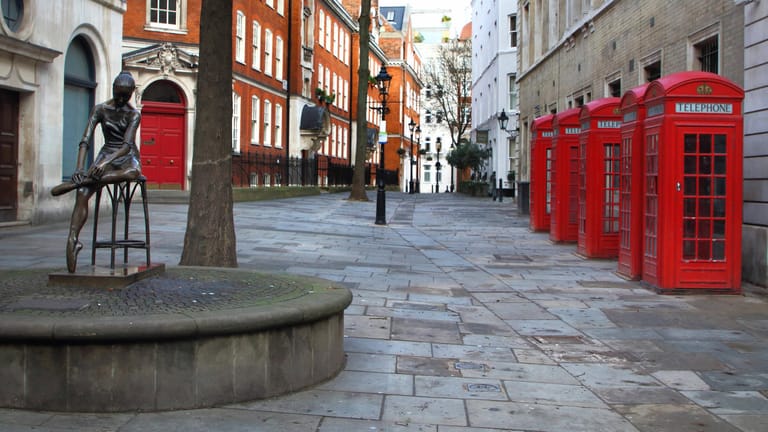 Leere Straßen in London: Die britische Hauptstadt ist im Lockdown.