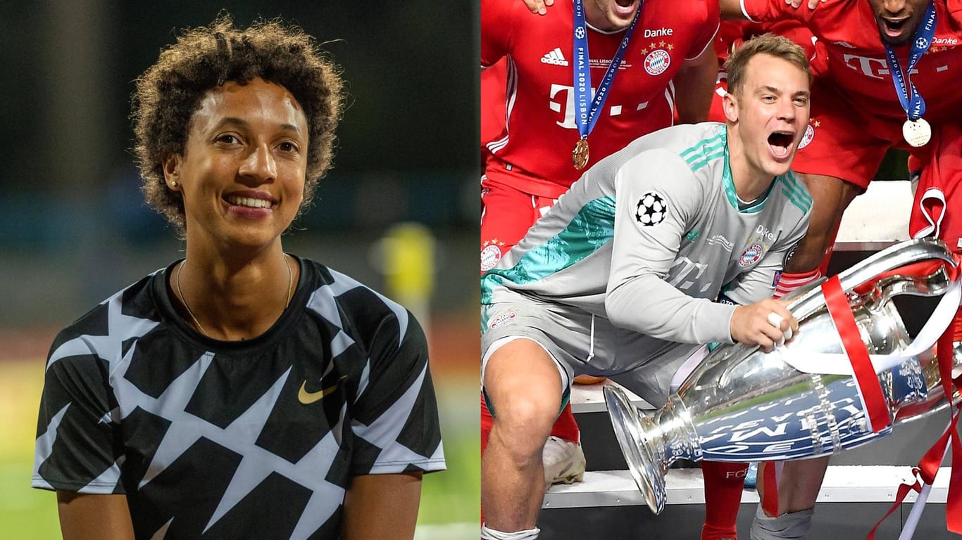 Malaika Mihambo (l.) und die Triple-Sieger vom FC Bayern: Beide wurden als Sportler des Jahres ausgezeichnet.