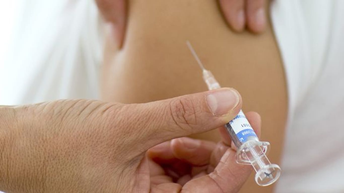 Eine Impfung gegen krebsauslösende Humane Papillomviren (HPV).