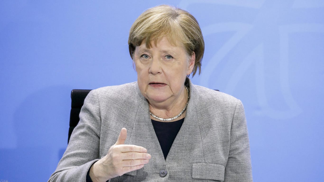 Angela Merkel: Die Bundeskanzlerin betont immer wieder, die Corona-Pandemie sei eine Herausforderung, wie sie das Land noch nie gekannt habe.