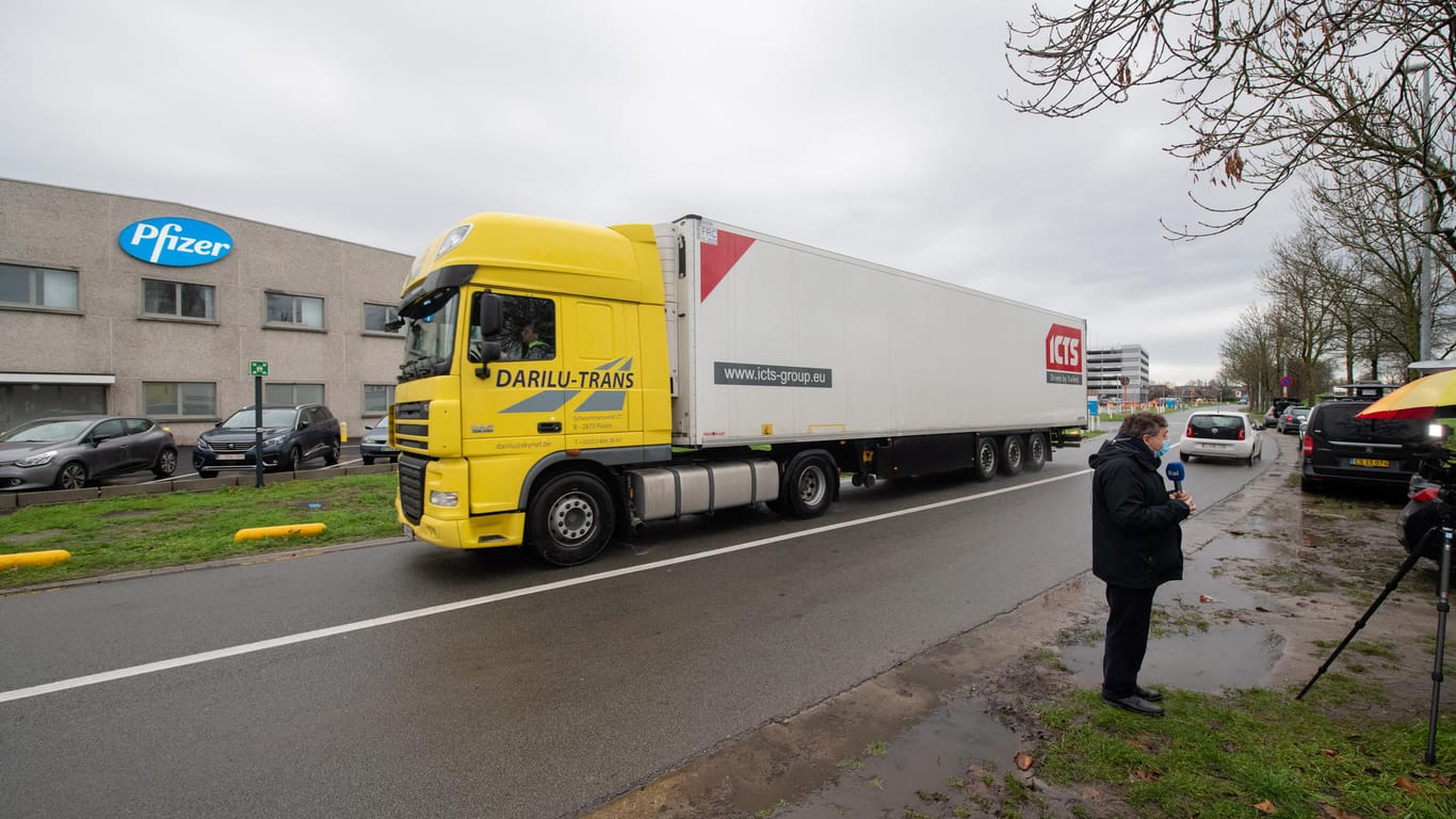 Die Produktionsanlage von Pfizer in Belgien: Aus Sicherheitsgründen äußere man sich zu diesem Zeitpunkt "nicht zu den Details der einzelnen Lieferungen", sagte ein Unternehmenssprecher.
