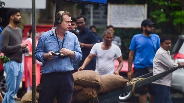 Christopher Nolan bei den Dreharbeiten zu "Tenet" in Mumbai.