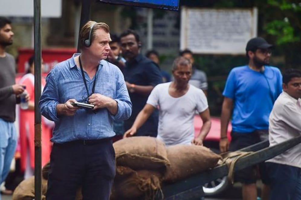 Christopher Nolan bei den Dreharbeiten zu "Tenet" in Mumbai.