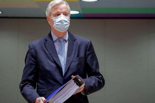 Michel Barnier, EU-Chefunterhändler für den Brexit, mit dem Brexit-Handelsabkommen.