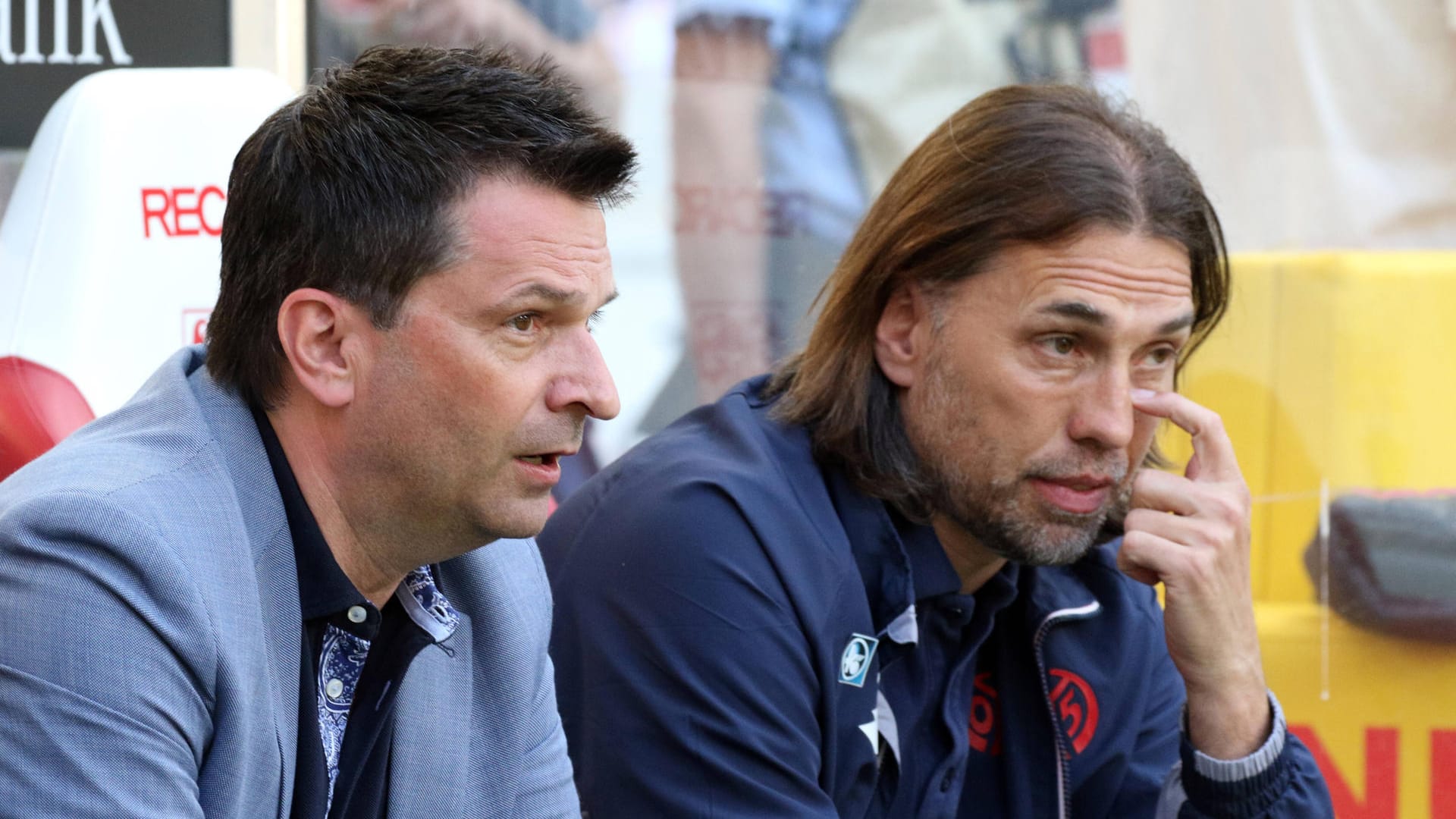 Christian Heidel (l.) und Martin Schmidt: Das Duo ist wieder vereint bei Mainz 05 und soll den Klub vor dem Abstieg bewahren. Christian Heidel (l.) und Martin Schmidt: Das Duo ist wieder vereint bei Mainz 05 und soll den Klub vor dem Abstieg bewahren.