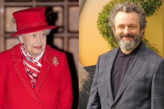 Königin Elizabeth II. und Michael Sheen: Der Schauspieler bekam 2009 den Ritterorden verliehen.