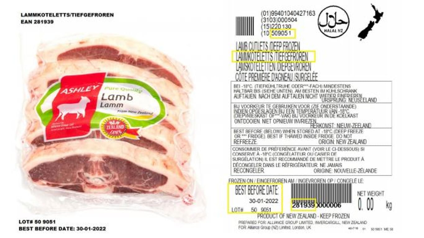 Lammfleisch: Dieses Produkt wird derzeit zurückgerufen.