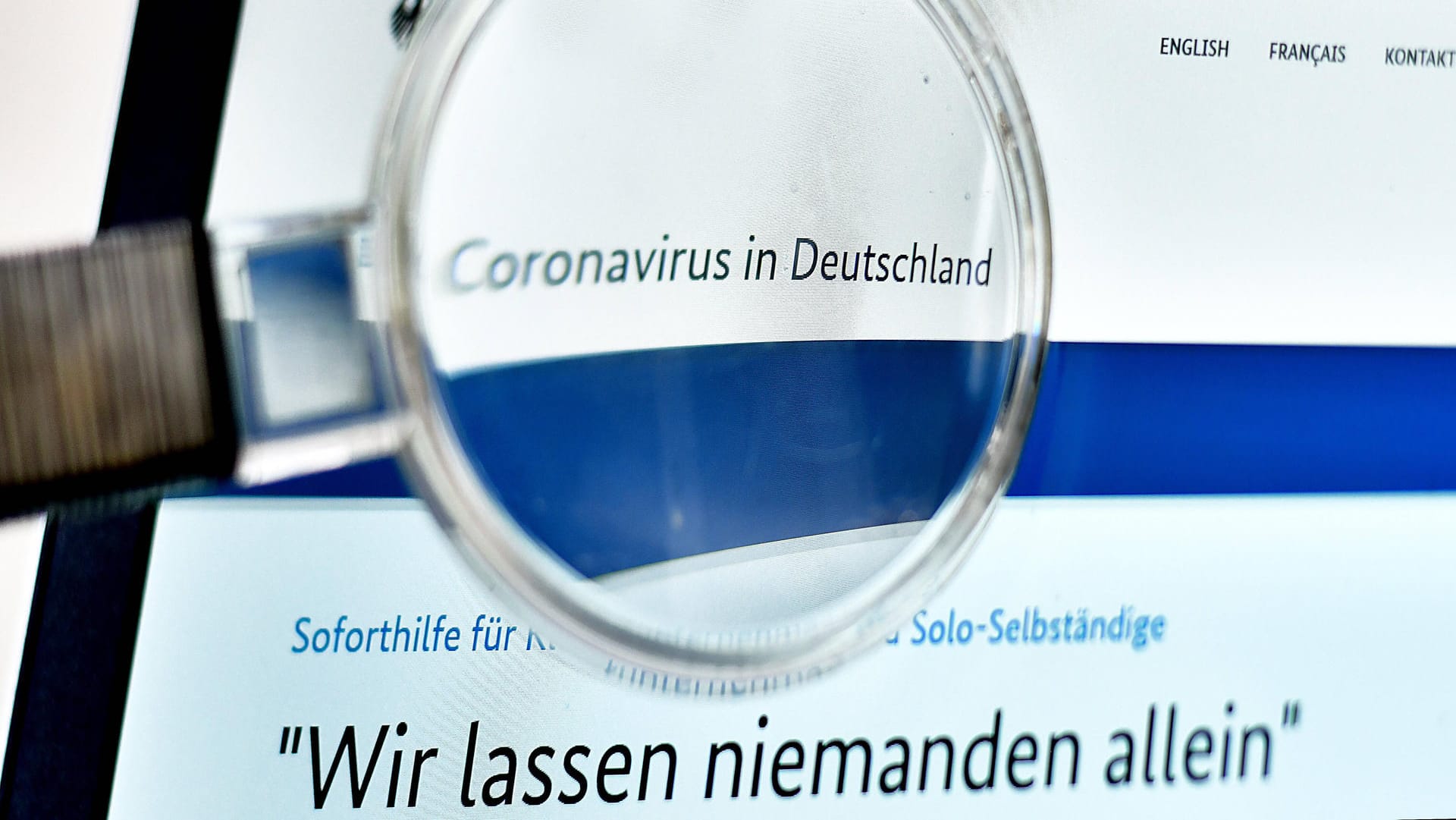 Website verweist auf Corona-Finanzhilfen: Die Gesamtkosten für das Jahr 2020 sind offenbar enorm