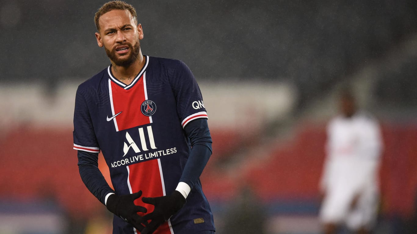Neymar: Der brasilianische Superstar spielt seit 2017 für Paris und gewann mit dem Team dreimal in Folge die französische Meisterschaft.