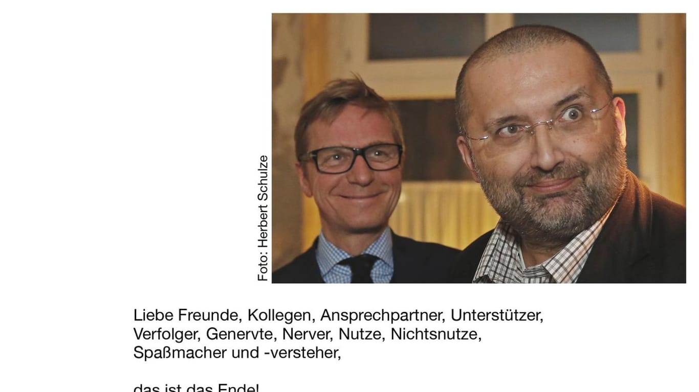 Andreas Kurtz (re.) und Christian Schulz auf dem Abschiedsbrief: Für beide beginnt nun etwas Neues.