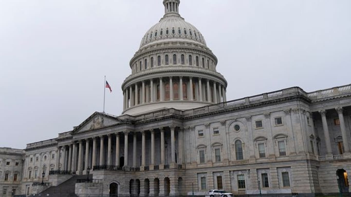 Blick auf das Kapitol, dem Sitz des US-Kongresses.