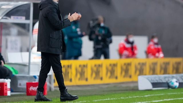 Stuttgarts Trainer Pellegrino Matarazzo klatscht