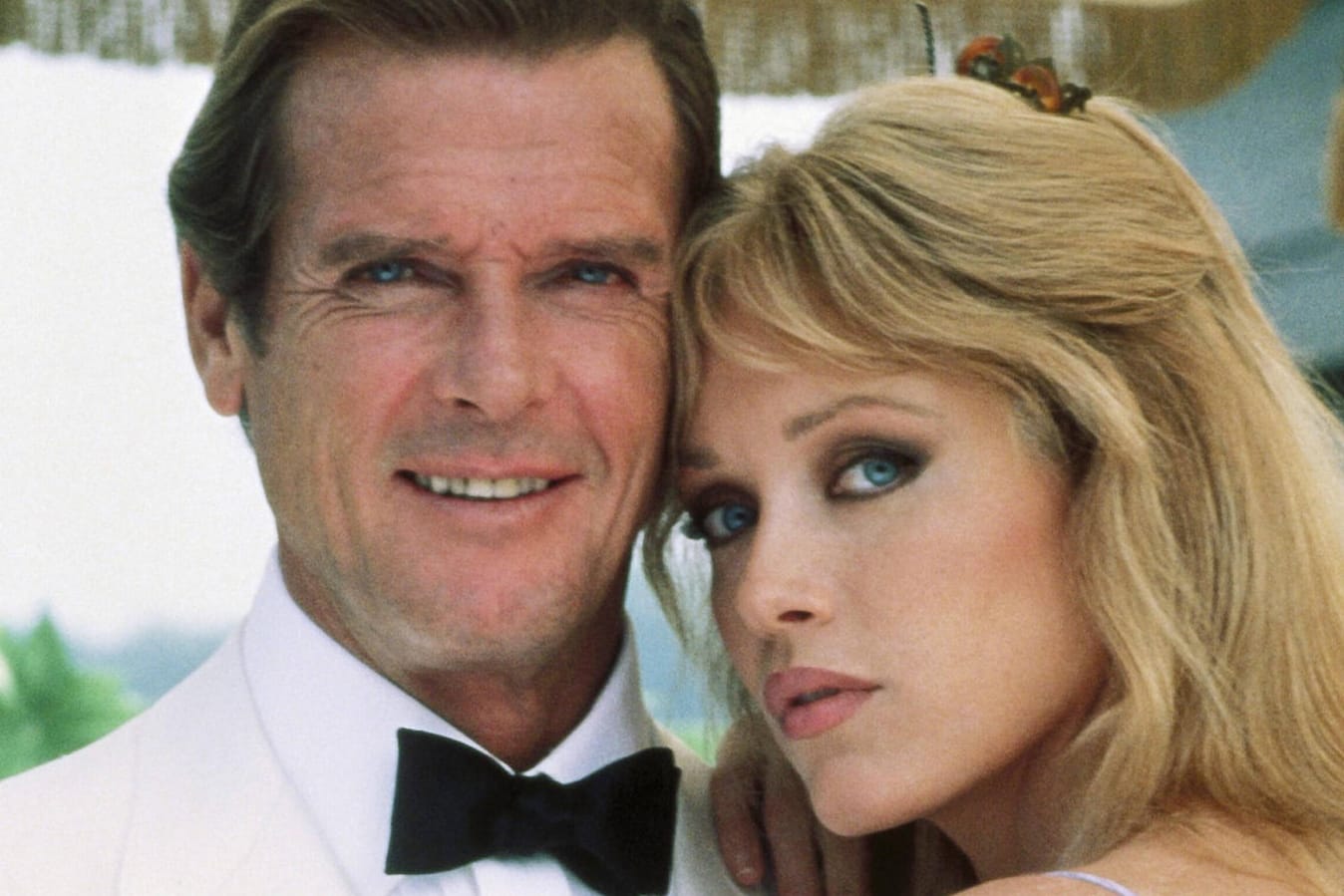 Roger Moore und Tanya Roberts: 1985 spielten sie zusammen in "James Bond – Im Angesicht des Todes".