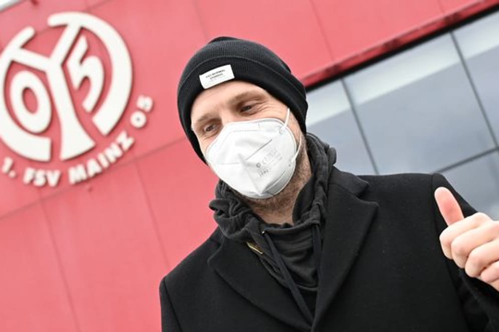Bo Svensson nach der offiziellen Vorstellung als neuer Cheftrainer des FSV Mainz 05.