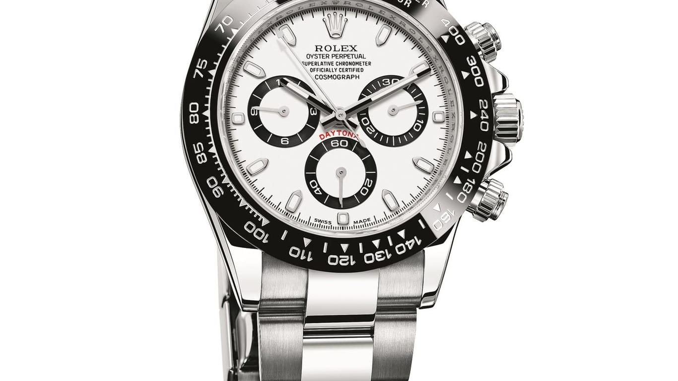 Eine Armbanduhr "Rolex Daytona" (Beispielbild): Auch eine solche Armbanduhr konnten die Täter erbeuten.