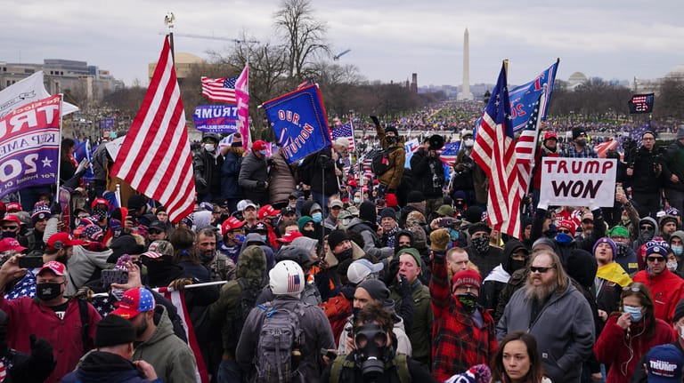 Proteste in Washington: Die Trump-Unterstützer versammeln sich um das Kapitol.