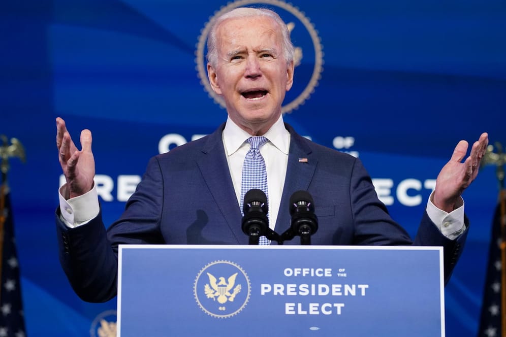 Joe Biden: Der gewählte Präsident wendet sich an die Nation und spricht von einem "beispiellosen Angriff".