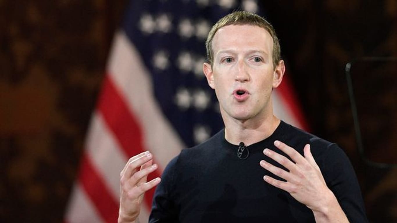 Facebook-Chef Mark Zuckerberg spricht in der Georgetown University.