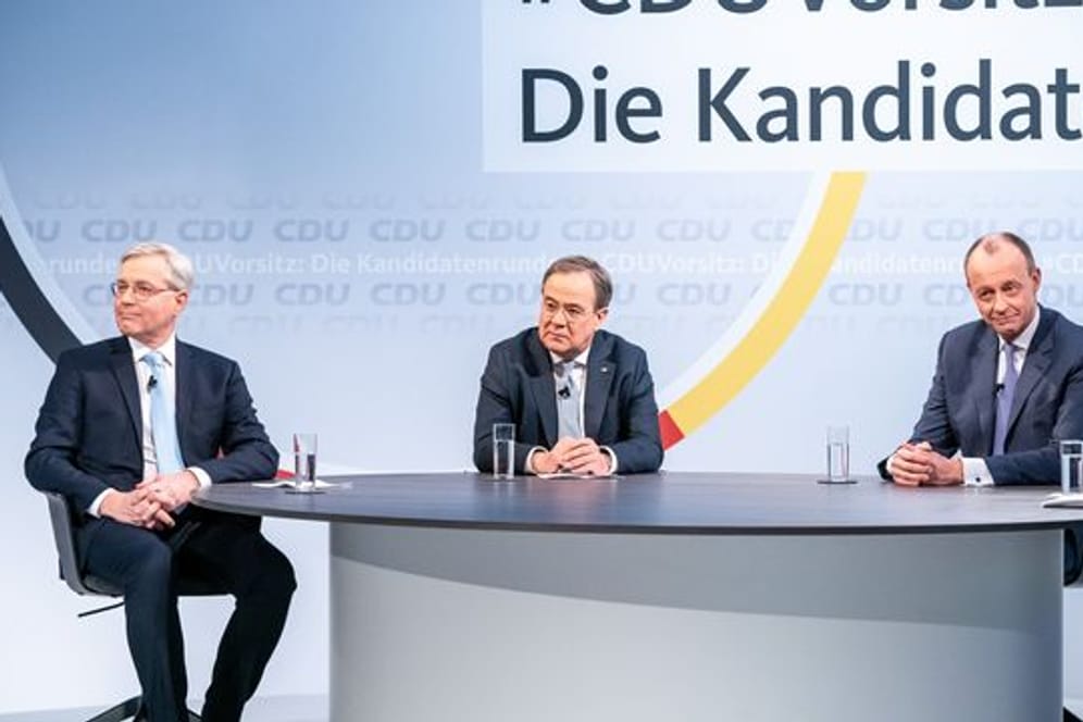 Die drei Kandidaten für den CDU-Parteivorsitz Friedrich Merz (r.
