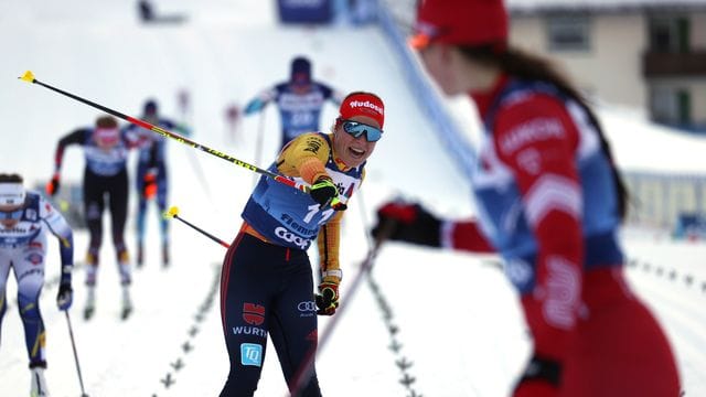 Katharina Hennig wurde Zweite im Massenstart über zehn Kilometer. Katharina Hennig wurde Zweite im Massenstart über zehn Kilometer.