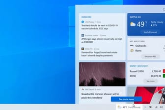 Die neue Taskleiste in Windows 10: In Zukunft könnten Nutzer dort Nachrichten anzeigen lassen.