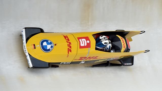 Pilot Francesco Friedrich und Thorsten Margis im Eiskanal von Winterberg. Pilot Francesco Friedrich und Thorsten Margis im Eiskanal von Winterberg.