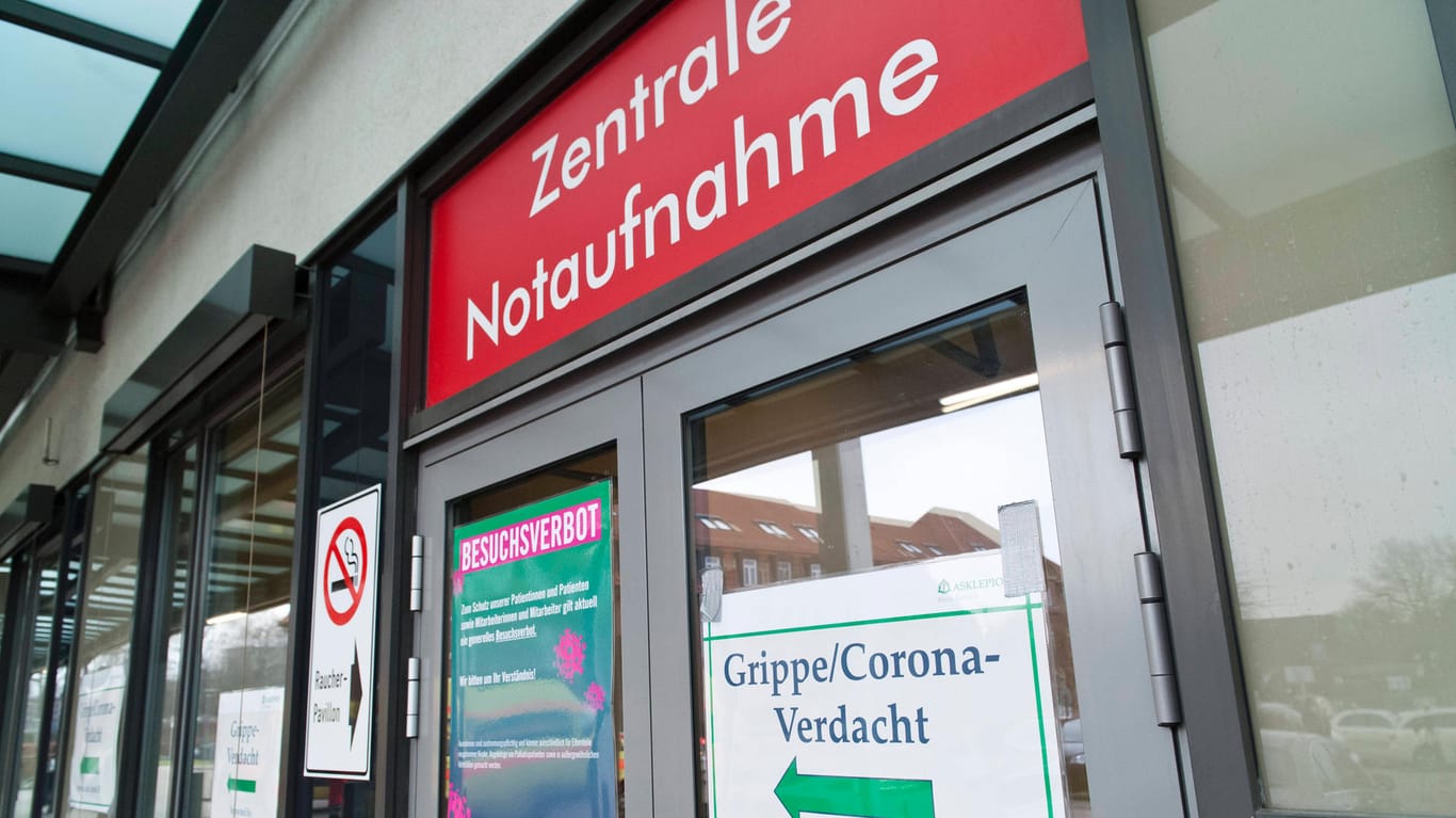 Zentrale Notaufnahme eines Krankenhauses (Symbolbild): Die täglichen Corona-Fallzahlen in Deutschland sind weiter gesunken.