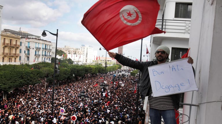 Tunis 2011: Proteste trieben den Despoten Ben Ali ins Exil.