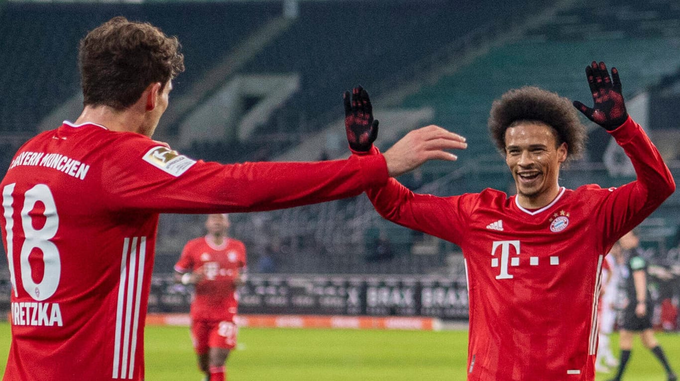 Leon Goretzka und Leroy Sané: Die beiden Bayern-Stars wollen auch gegen Kiel jubeln.