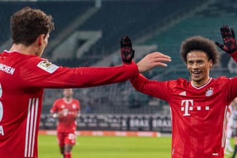Leon Goretzka und Leroy Sané: Die beiden Bayern-Stars wollen auch gegen Kiel jubeln.