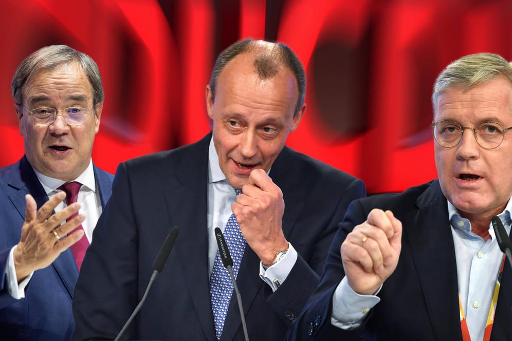 Kandidaten für den CDU-Vorsitz: Armin Laschet, Friedrich Merz, Norbert Röttgen.