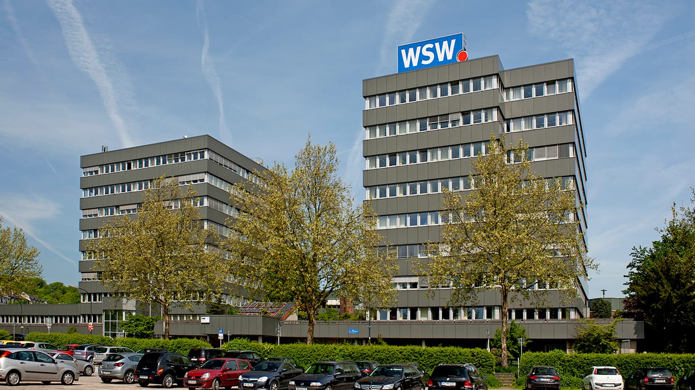 Das Verwaltungshaus der Wuppertaler Stadtwerke (Archivbild): Die WSW Energie & Wasser AG wurde als Top-Lokalversorger 2021 ausgezeichnet.