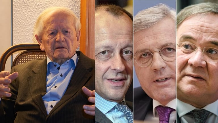 Blick auf das Kandidatentrio: CDU-Urgestein Heinz Schwarz sieht nur in Armin Laschet einen geeigneten Mann an der CDU-Spitze und zweifelt das bei Friedrich Merz und Norbert Röttgen an.